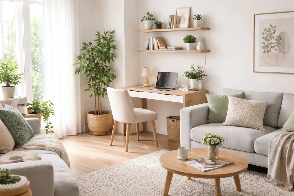 Comment bien aménager un petit coin bureau dans un salon de 20 m²
